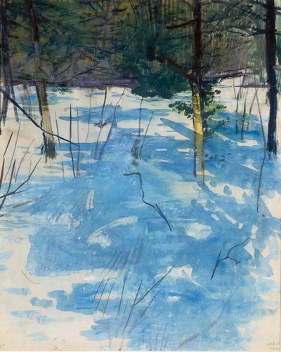 Kış, Monadnock, yak. 1900. by Abbott Handerson Thayer