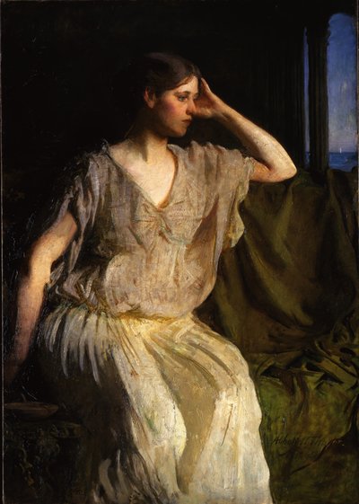 Yunan Elbiseli Kadın, 1894 dolayları by Abbott Handerson Thayer