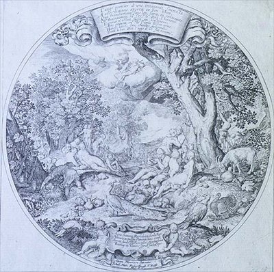 Jan Theodore De Bry (1561-1623) tarafından kazınmış Altın Çağ (gravür) by Abraham (after) Bloemaert