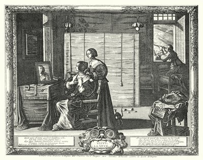 La Toilette (gravür) by Abraham (after) Bosse
