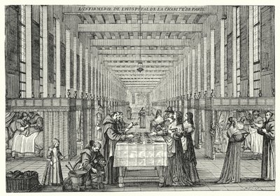 Paris Hopital de la Charite Reviri (gravür) by Abraham (after) Bosse