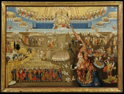 The Second Coming, 1794 (panelde yumurta tempera ve altın varak) by Abraham Abraham