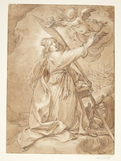 Bir şehit olarak Catharina by Abraham Bloemaert