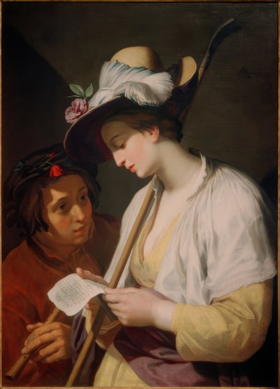 Bir şiir ile çoban by Abraham Bloemaert