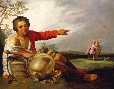 Tobias ve Meleği işaret eden Çoban Çocuk by Abraham Bloemaert
