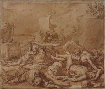 Theagenes ve Chariclea gemi kazasından sonra by Abraham Bloemaert