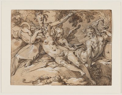 Venüs ve Bacchus (Ceres ve Bacchus Olmadan Venüs Friz yapardı) by Abraham Bloemaert