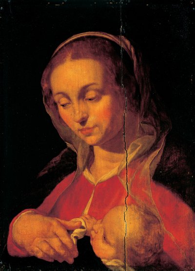 bakire ve çocuk by Abraham Bloemaert