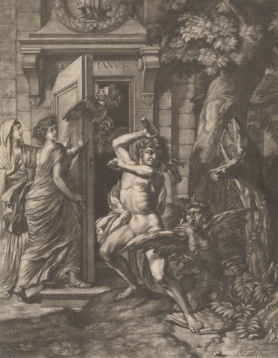 Janus Tapınağı önünde Herkül by Abraham Blooteling