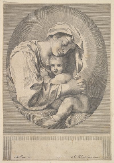 Bakire ve Çocuk. by Abraham Blooteling