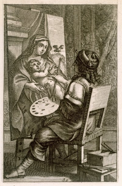 Sanatçı İş Başında, 'Recueil de Figures..'den, pub. Paris, 1737 by Abraham Bosse