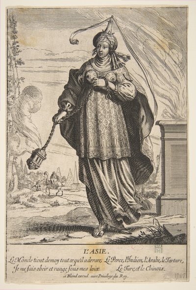 Asya, 17. yüzyılın ortalarından sonuna kadar. by Abraham Bosse