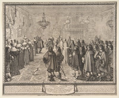 Polonya Kralı IV. Wladyslaw ile Marie Louis arasındaki Evlilik Sözleşmesinin Töreni..., 1645. by Abraham Bosse