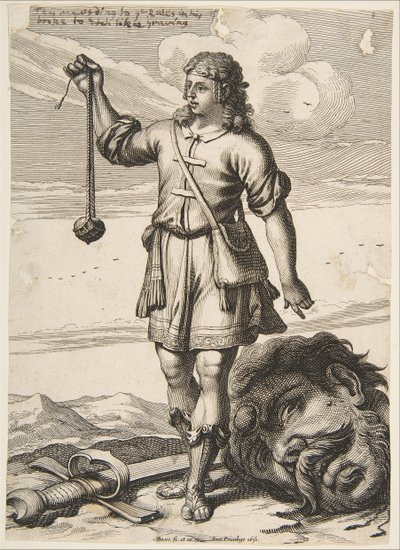 Goliath Başkanı ile David, 1651. by Abraham Bosse