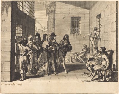 Gentry Hapishaneyi Ziyaret Etmek by Abraham Bosse