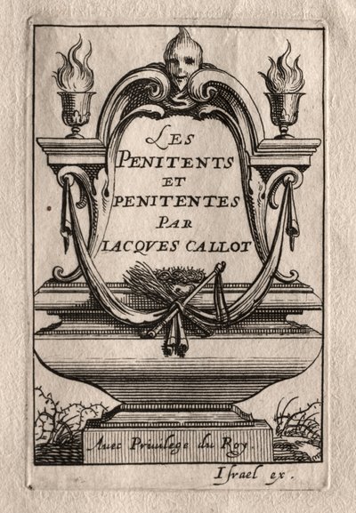 Les Penitents: Frontispiece by Abraham Bosse