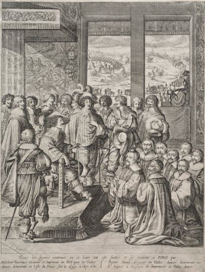 Louis XIII Sulh Heyetinin Kabulü by Abraham Bosse