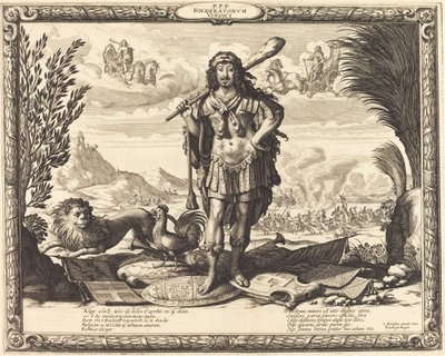 Louis XIII Herkül olarak by Abraham Bosse