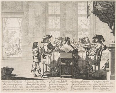 Zengin Adamın Ziyafeti, 17. yüzyılın ortalarından sonlarına kadar. by Abraham Bosse