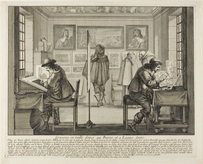 Gravürcü ve Etcher, 1642 by Abraham Bosse