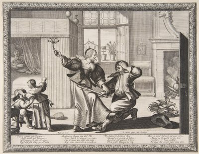 The Husband-Veater, c.1633 (gravür ve gravür) by Abraham Bosse
