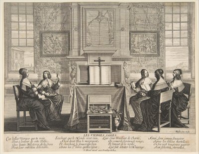The Wise Virgins Conversing, ca. 1635. by Abraham Bosse
