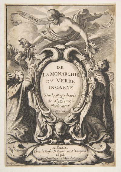 Başlık sayfası: From the Monarchy of the Incarnate Word, 1638. by Abraham Bosse
