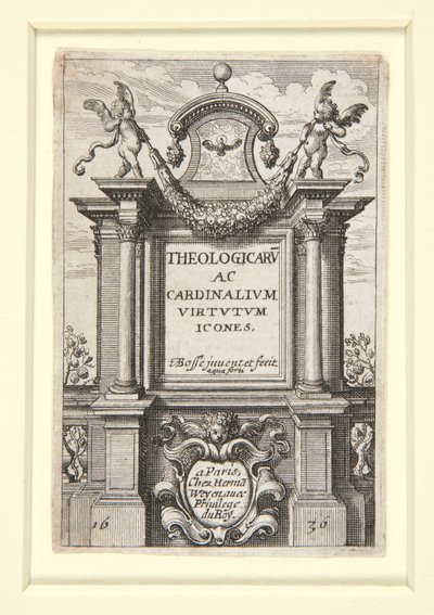 Teolojik ve Kardinal Erdemlerin Başlık Sayfası by Abraham Bosse