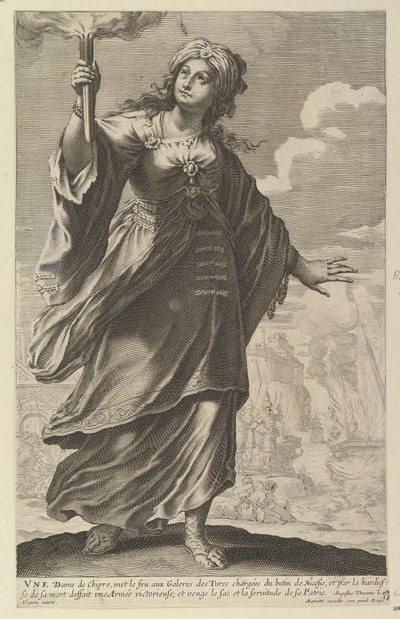 Kıbrıslı Bir Hanım, 1647. by Abraham Bosse