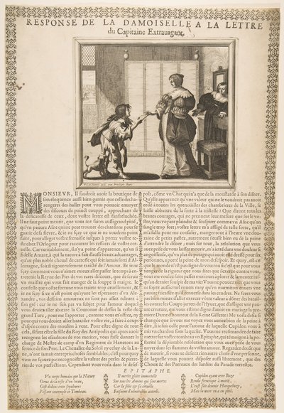 Genç Hanımın Kaptanın Mektubuna Cevabı, yakl. 1636. by Abraham Bosse