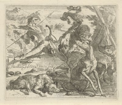 Köpekler ile avcı Farklı hayvanlar (dizi başlığı) by Abraham Danielsz. Hondius