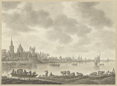 Bahar ile nehir manzarası by Abraham Delfos