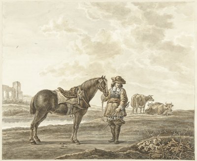 Manzarada binici by Abraham Delfos