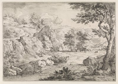 Gölet ile tepelik manzara by Abraham Genoels