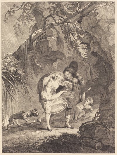 Le coup de vent (Rüzgar Rüzgarı) by Abraham Girardet after Antoine Lebel