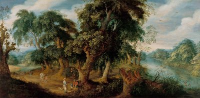 Konuşan iki dinlenme kuş satıcıları by Abraham Govaerts