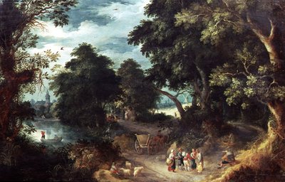 Ormanlık Nehir Manzarası by Abraham Govaerts