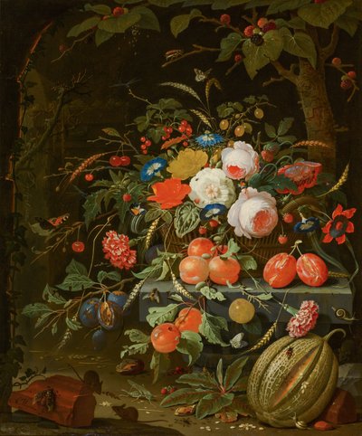 Çiçekler ve Meyve by Abraham Mignon