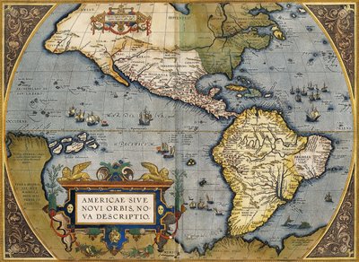 Amerika Haritası, 1612 by Abraham Ortelius