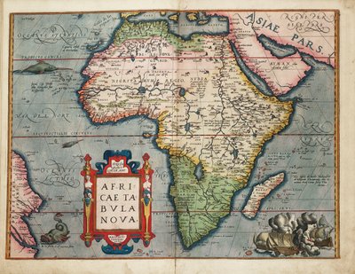 Yeni bir Afrika haritası by Abraham Ortelius
