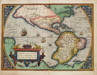 Americae Sive Novi Orbis, Nova Descriptio (Amerika Kıtası veya Yeni Dünya, yeni tanımlandı) by Abraham Ortelius