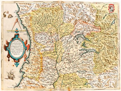 Ducatus Mediolanensis, Abraham Ortelius (Oertel, Ortell veya Ortel) tarafından "Theatrum Orbis Terrarum" dan Milan Dükü