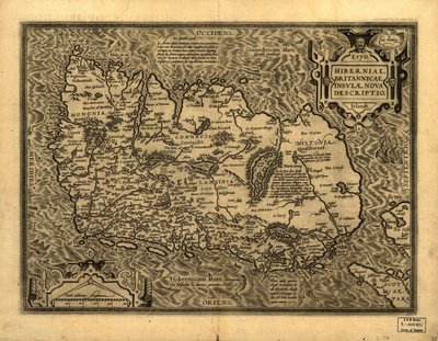 Hiberniae, Britannicae Insvlae nova descripto. LOC 99466749 by Abraham Ortelius