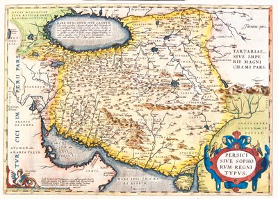 İran, Pakistan, Afganistan, Özbekistan, Türkmenistan by Abraham Ortelius