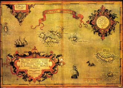 Azor Haritası Abraham Ortelius by Abraham Ortelius