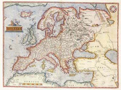 Avrupa Haritası, 1587 by Abraham Ortelius