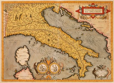 Abraham Ortelius tarafından İtalya Haritası by Abraham Ortelius