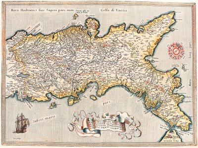 Eskilerin ve modernlerin geleneğine göre Napoliten saltanatının en doğru tanımı, Pyrrhus Ligorius auct tarafından. Abraham Ortelius (Oertel, Ortell veya Ortel) tarafından "Theatrum Orbis Terrarum" dan İtalya