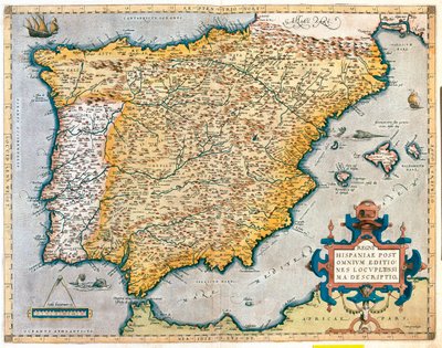 İspanya, Portekiz by Abraham Ortelius