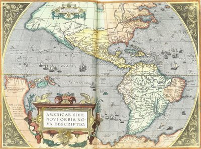 Amerika, 1592 by Abraham Ortelius